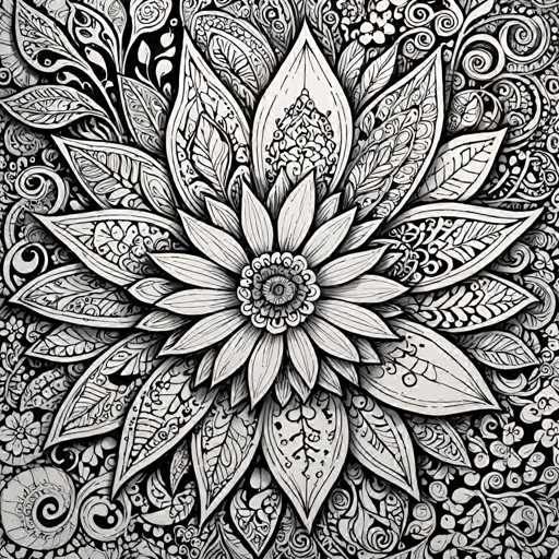 Zentangle flowers